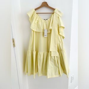 3.1 Phillip Lim Yellow Asymmetrical Ruffled Sundress